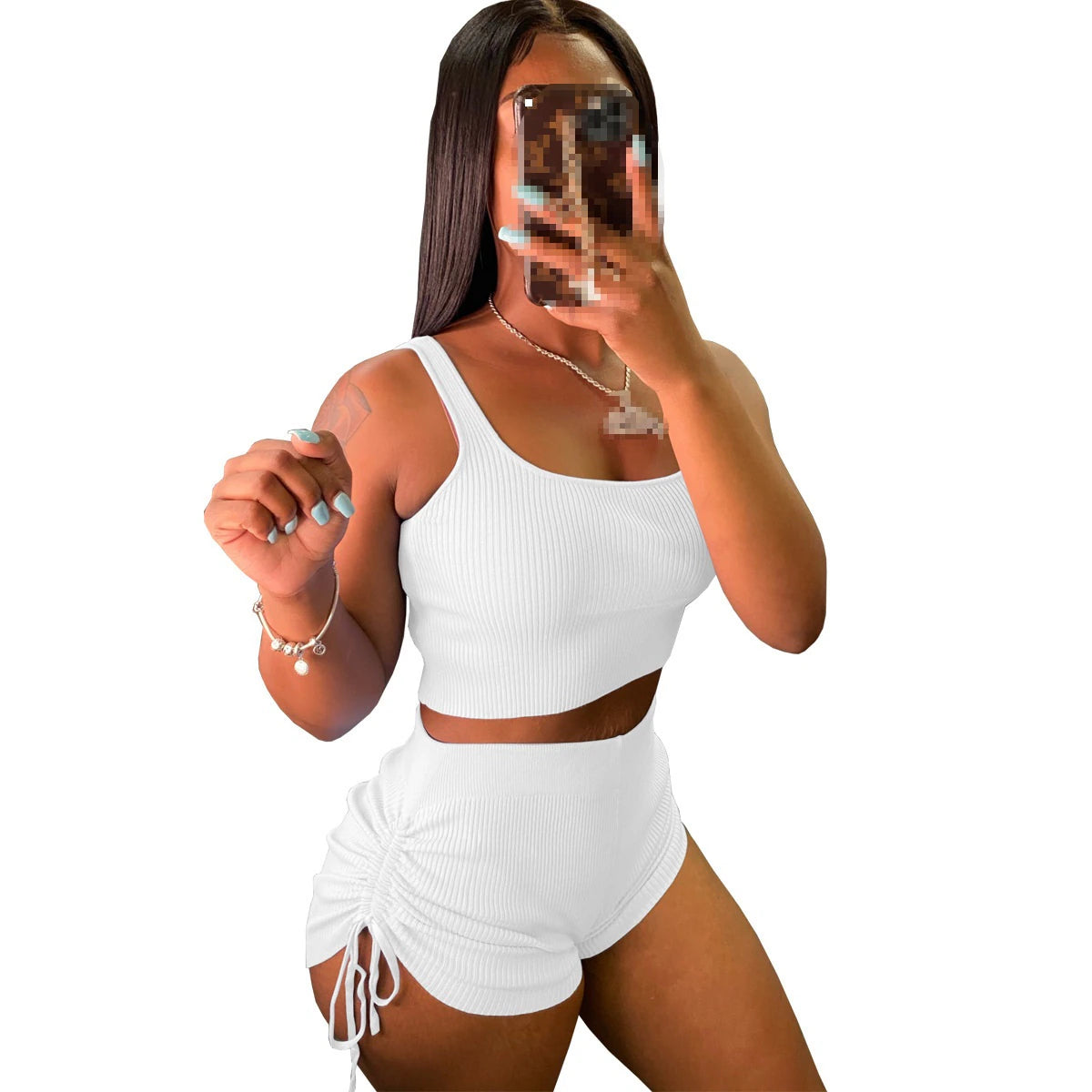 Two Piece Set Women 2 Piece Sets Women Outfits Shorts Set Women Spring Summer 2021Summer Clothes Short Suits Club Outfit