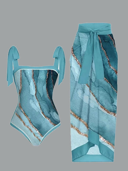 Maillot de bain une pièce vintage pour femme en mousseline de soie 