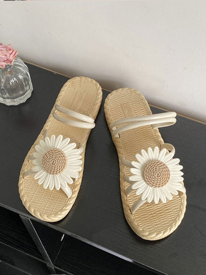 Sandales plates de plage pour femmes 