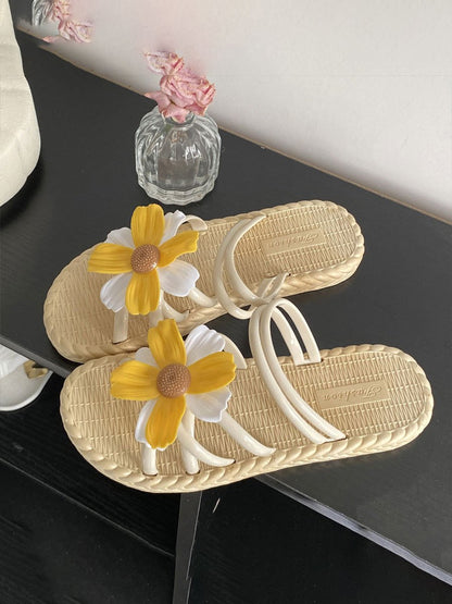 Sandales plates de plage pour femmes 