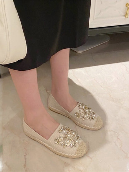 Women's Rhinestone Flat Loafers